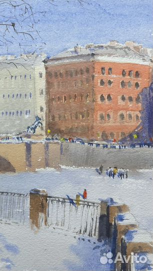 Картина акварель. Петербург