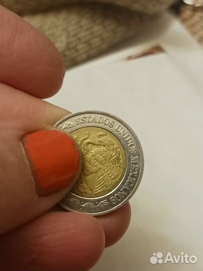1 мексиканский доллар 2017г