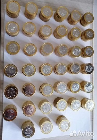 Коллекция монет 10руб Бим за 12 лет (39 монет)