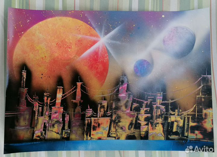 Картина баллончиком