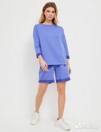Свитшот и шорты летний костюм