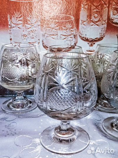 Фужеры хрустальные, Югославия, Винтаж