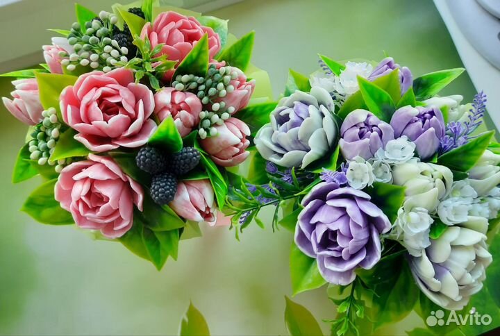 Букет цветов из мыла