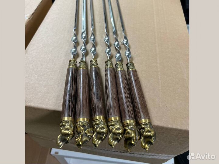 Шампуры подарочные с литьем собаки