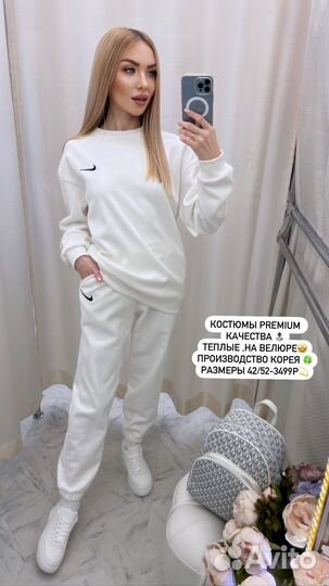 Теплые Костюмы на велюре корея размеры 42/52