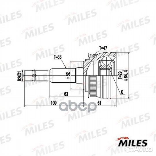 ШРУС наружный daewoo espero 1.8-2.0L 95-99 (SKF