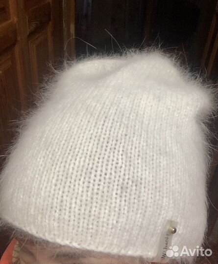 Шапка бини женская вязаная ручная работа