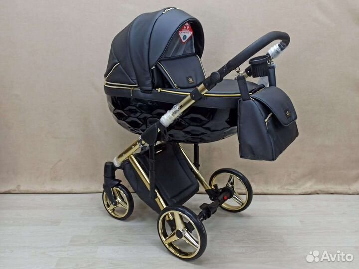 Коляска детская 2в1 / 3в1 Adamex Chantal кожа