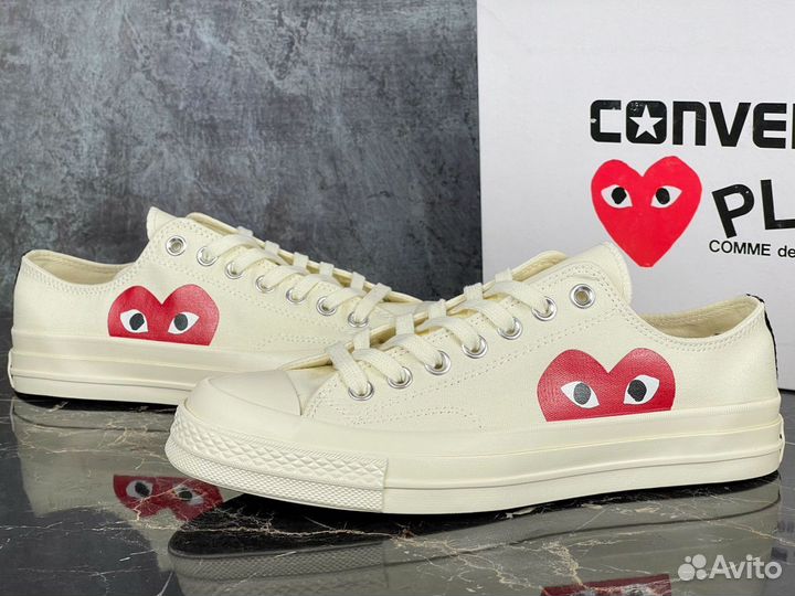 Converse Comme des Garcons Play White Low