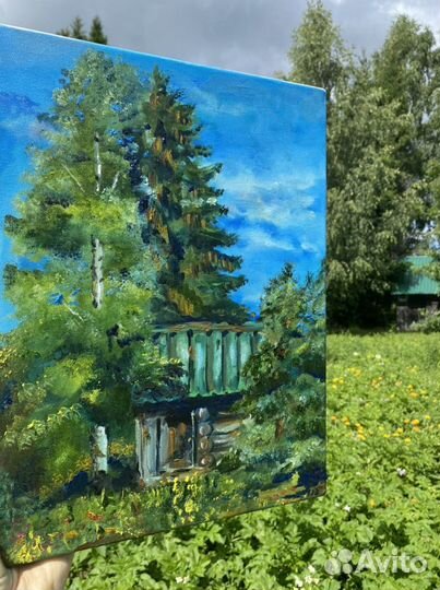 Картина маслом, «Банька», 30*40