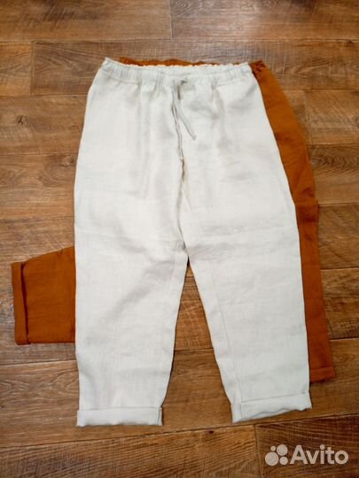 Брюки/джогеры 100% лён