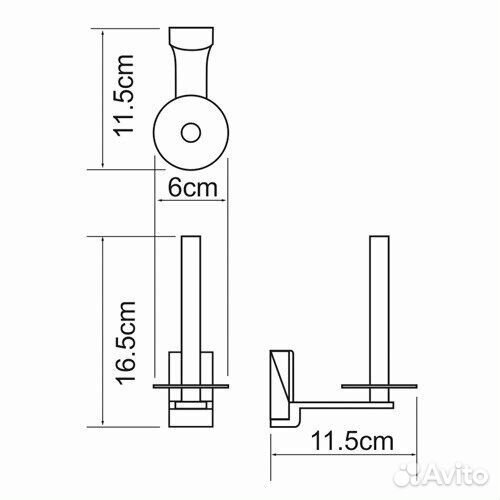 Держатель туалетной бумаги wasserkraft Exter K-5297 с витрины