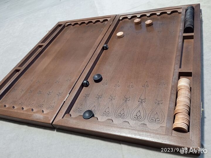 Нарды резные Аква, большие