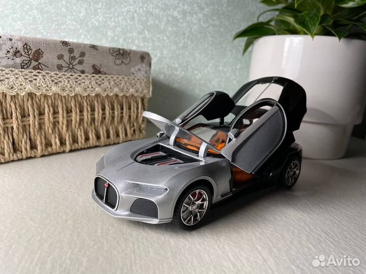 Модель автомобиля Bugatti Atlantic металл 1:24