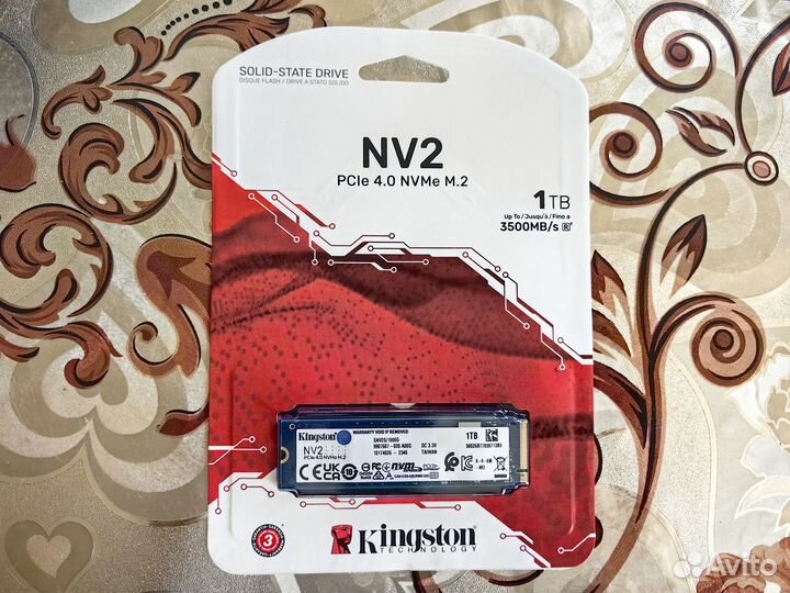 SSD накопитель Kingston NV2 M.2 2280 1 тб