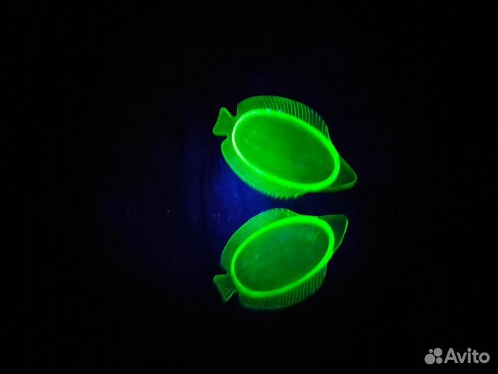 Шпротницы (урановое стекло)