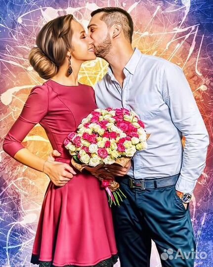 Портреты по фото на холсте в Волгограде