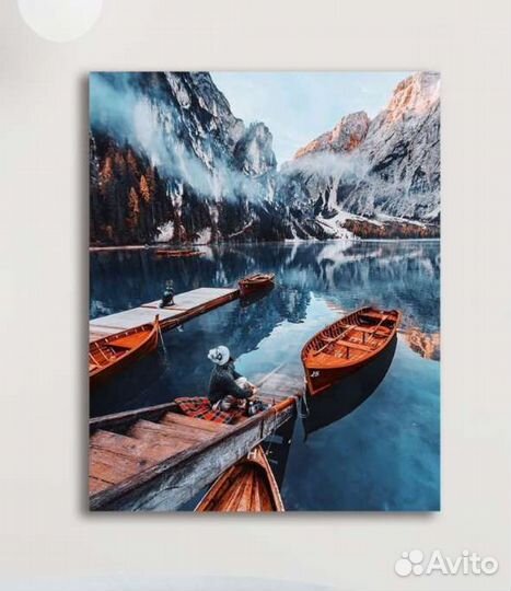 Картина по номерам 40*50 Набор Горы Озеро