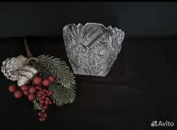 Ваза конфетница хрустальные винтажные СССР