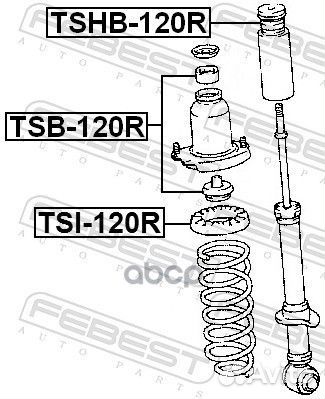 Втулки амортизатора (комплект) (toyota corolla