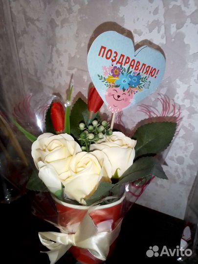 Букет цветов из мыла