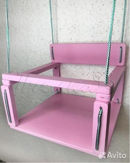 Качели детские подвесные деревянные