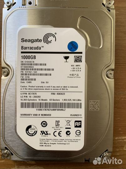Жесткий диск hdd 1tb seagate barracuda