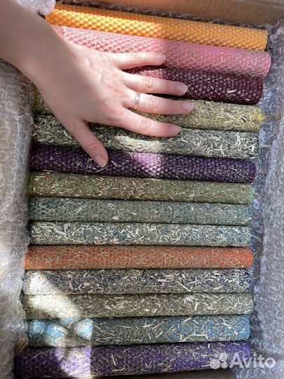 Свечи с травами из вощины