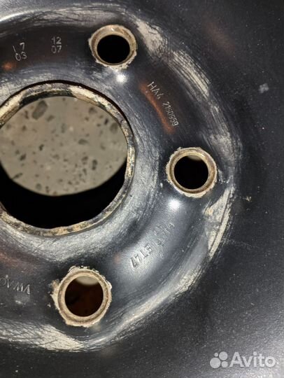 Диски штампованные 15 vw 5x112