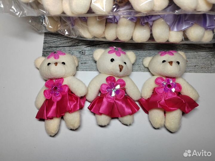 Мягкая игрушка, мишки для букетов