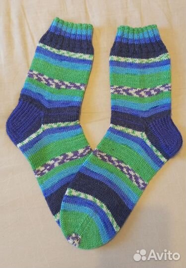 Носки мужские шерстяные, ручная работа