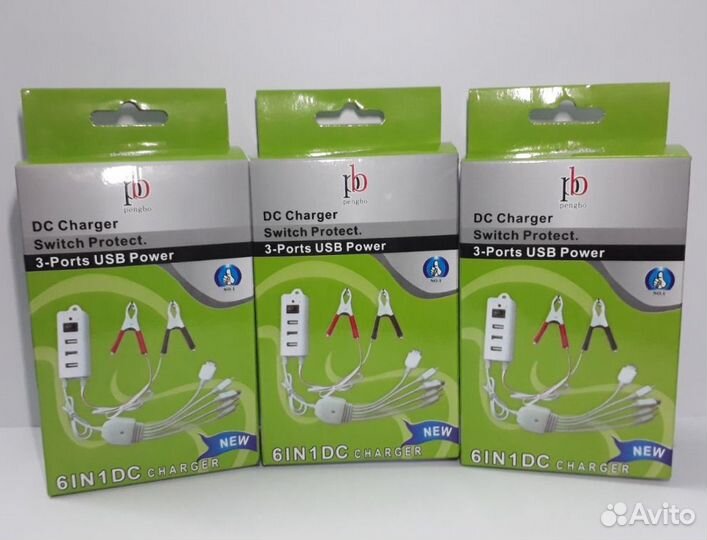 Зарядка универсальная Usb с зажимами для акб