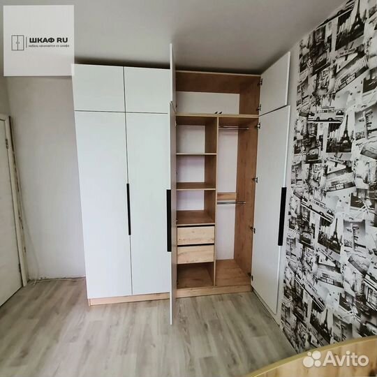 Шкаф распашной с фрезерованными фасадами