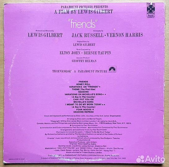 Elton John Friends 1971 USA