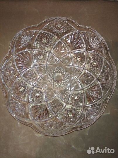 Блюдо-ваза хрусталь СССР