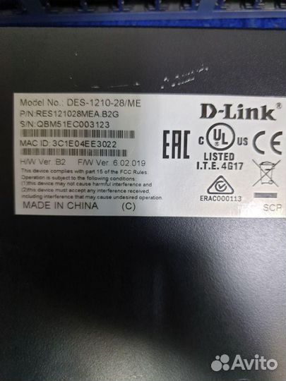 Коммутатор D-Link DES-1210-28/ME B2