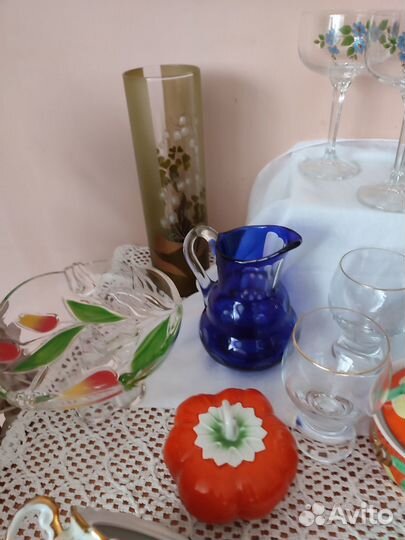 Посуда СССР, чсср, Гжель, фужеры