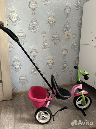 Детский трехколесный велосипед с ручкой Puky Ceety