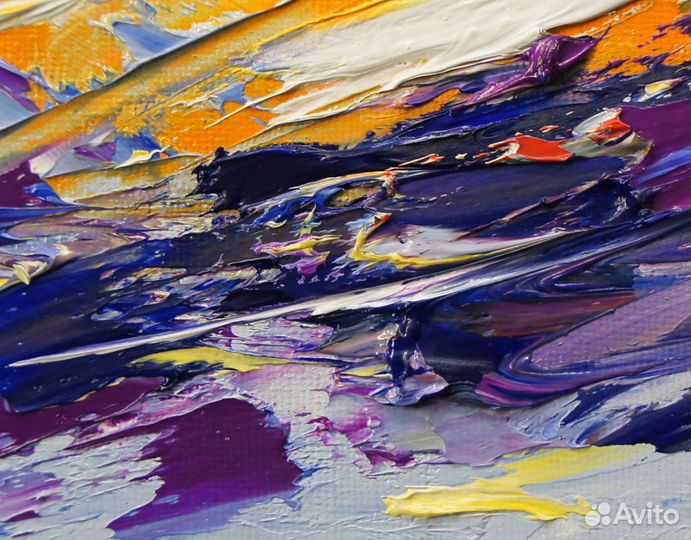 Картина маслом. Абстрактная композиция, 20х25 см