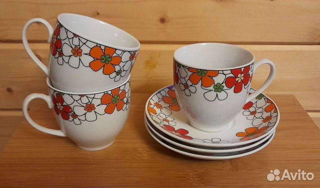 Чашки с блюдцами цена за все