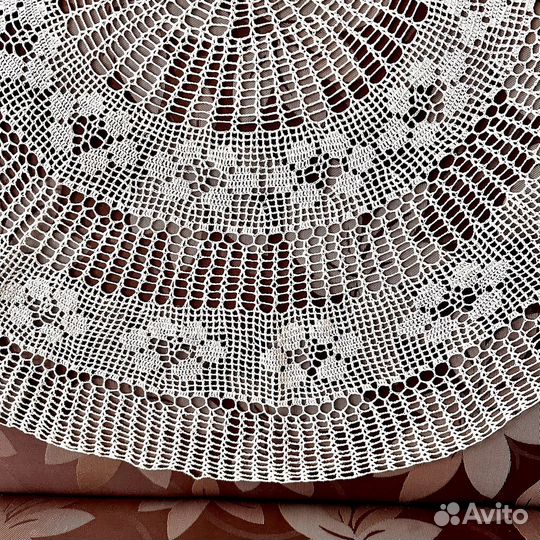 Салфетка скатерть кружевная вязаная