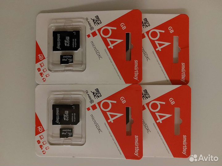 Карта памяти MicroSD 64 Гб, флэшка 64 Гб