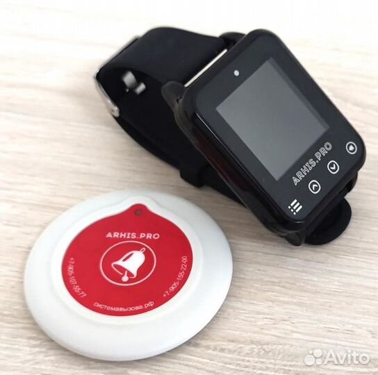 Пейджер-часы для вызова персонала и кнопки вызова