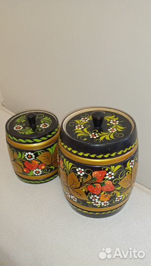 Бочонки деревянные с росписью 