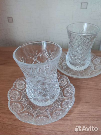 Турецкие чашки армуды с блюдцами