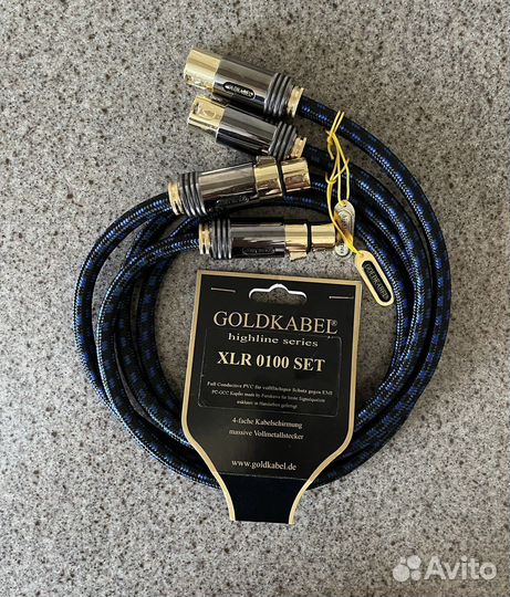 GoldKabel Highline XLR 0100 (stereo) 1 m