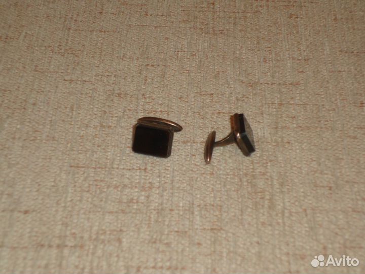 Запонки, серебро, камень