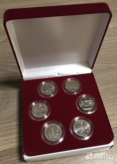 Набор памятных монет СССР Олимпиада 80 ац + пруф