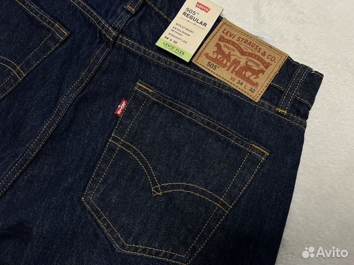 Джинсы мужские Levis 505 сырой деним