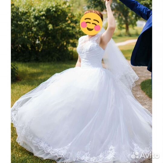 Свадебное платье 42-44 бу